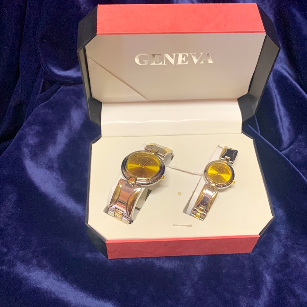 His and her Geneva watch set